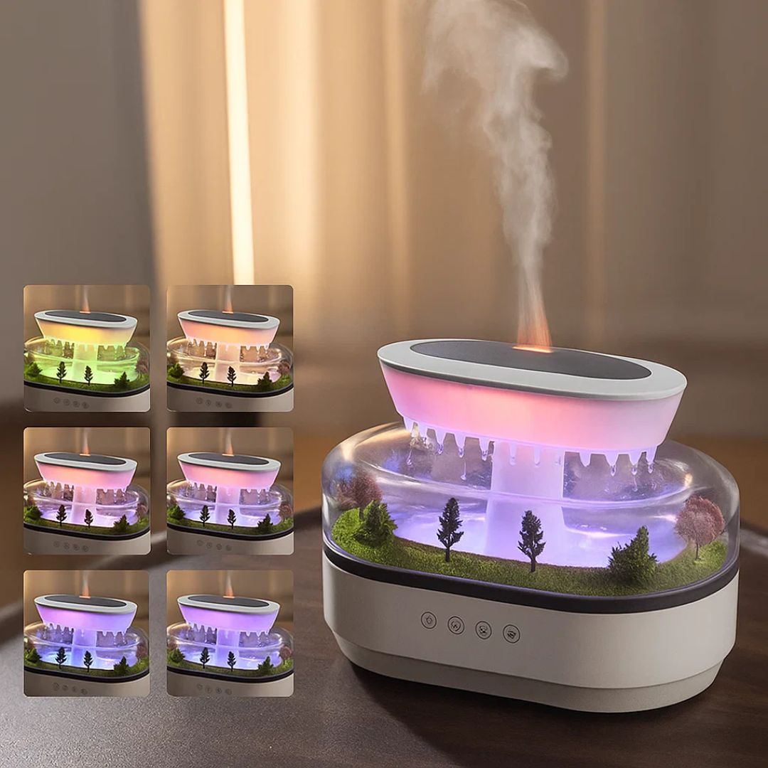 Quiet LED Night Light Humidifier Diffuser for Dry Air Relief and Relaxing Sleep