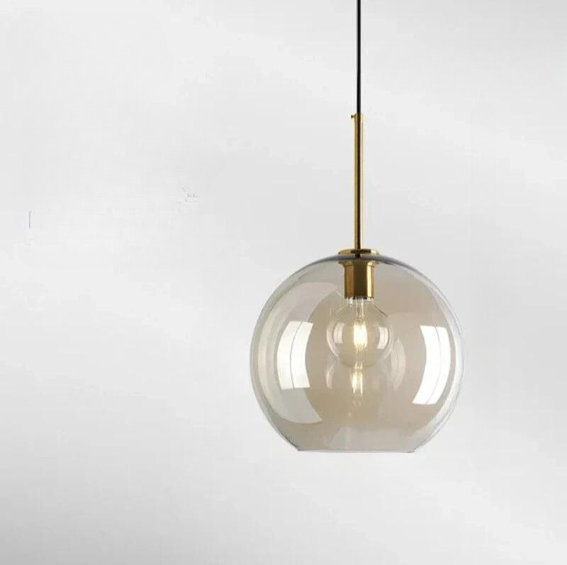 Scandinavian Glass Pendant Light for Dining Room