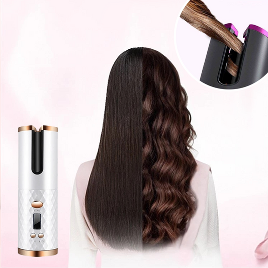 Cordless Automatic Rotating Curling Iron with 6 Heat Settings