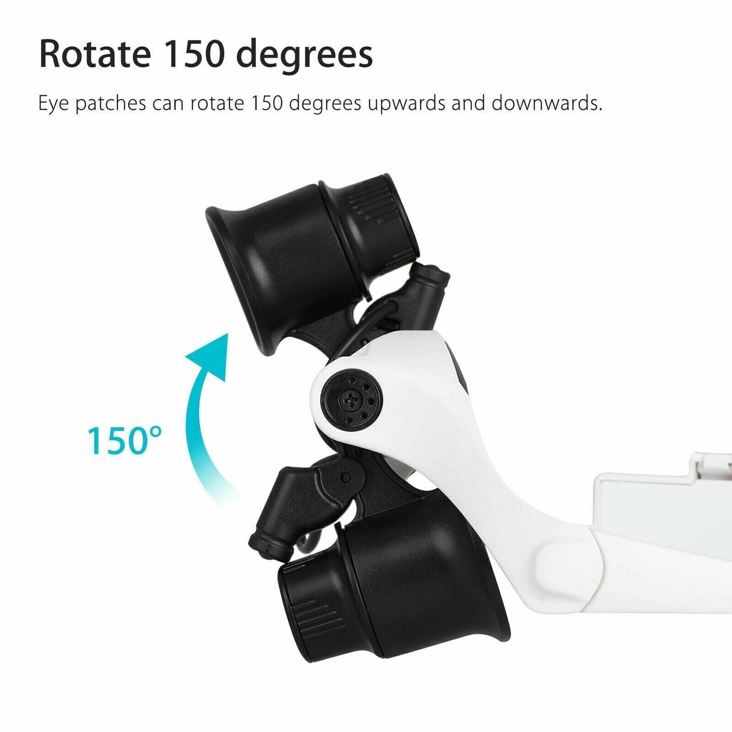 Headband Magnifier with LED Light and 4 Interchangeable Lenses