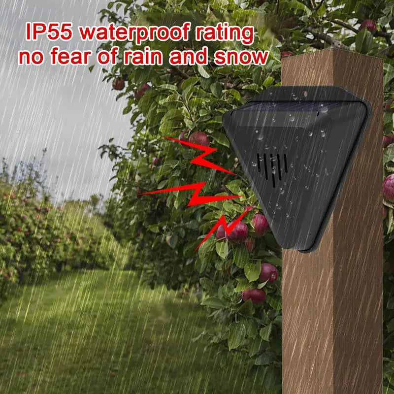 Solar-Powered Outdoor Bird Repeller with Rotating Sounds
