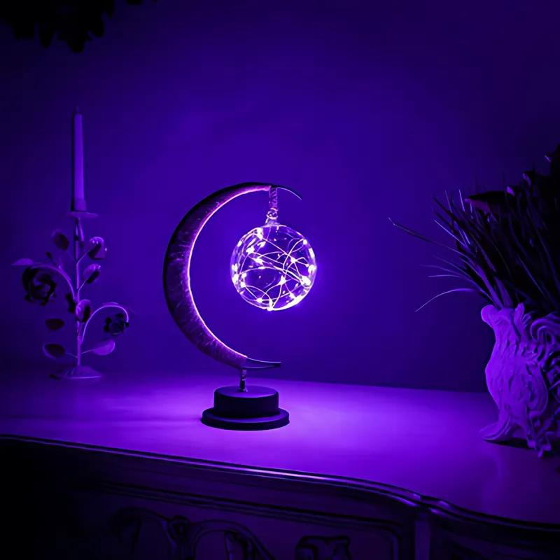 Elegant Glass LED Table Lamp for Enchanting Atmosphere