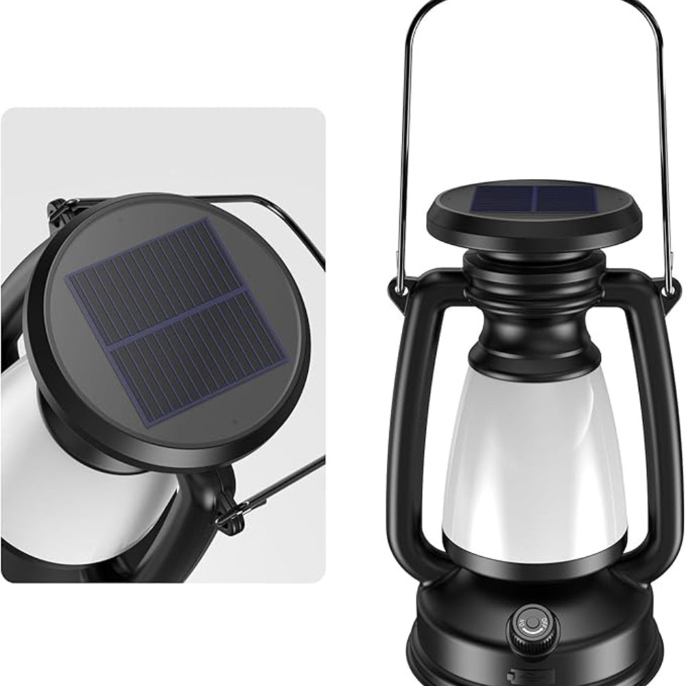 Solar USB Rechargeable Dimmable Camping Lantern