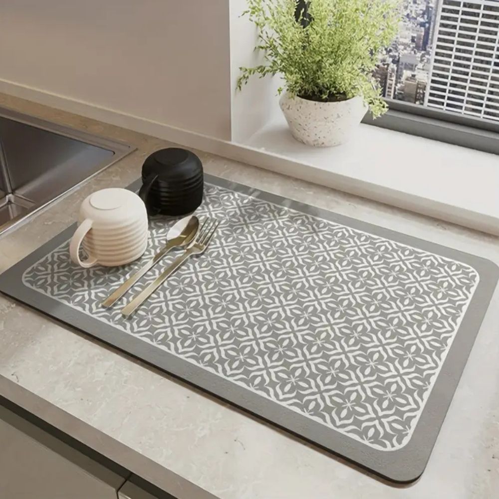 Mandala Silicone Dish Drying Mat