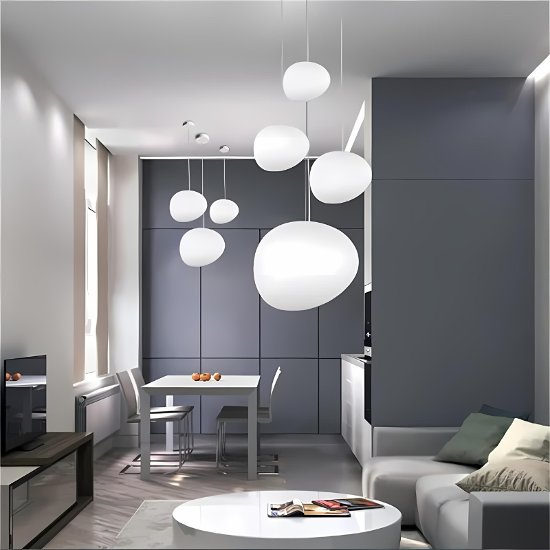 Glass Pebble Pendant Light - Modern Elegant Design