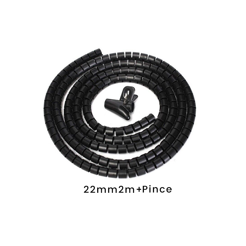Spiral Cable Management Sleeve - Flexible Wire Organizer