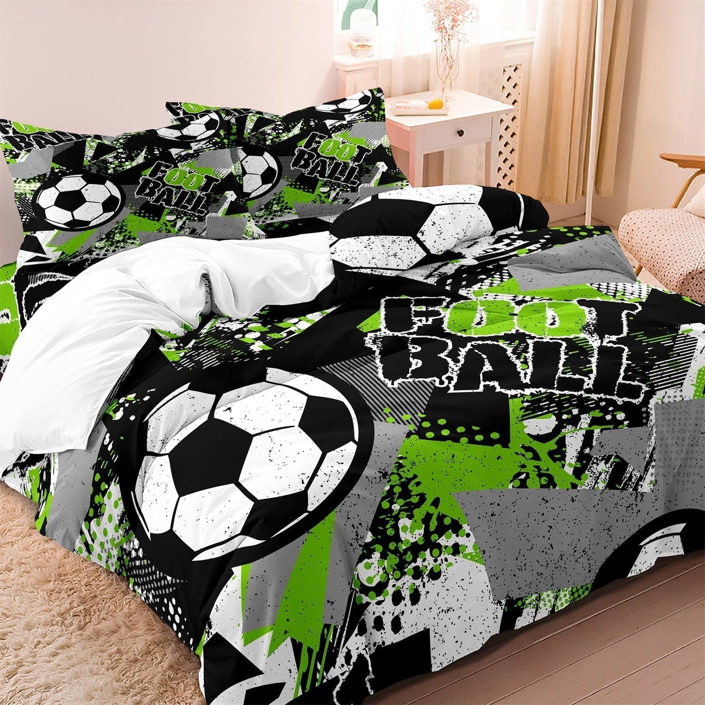 Football Duvet Set for Kids - Soft Microfiber Bedding