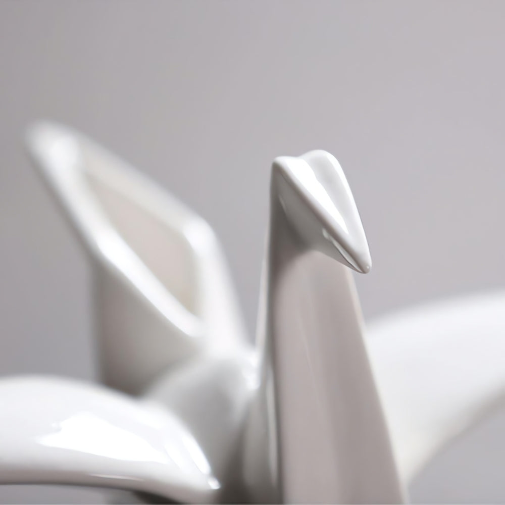 Origami-Inspired Ceramic Bird Figurine