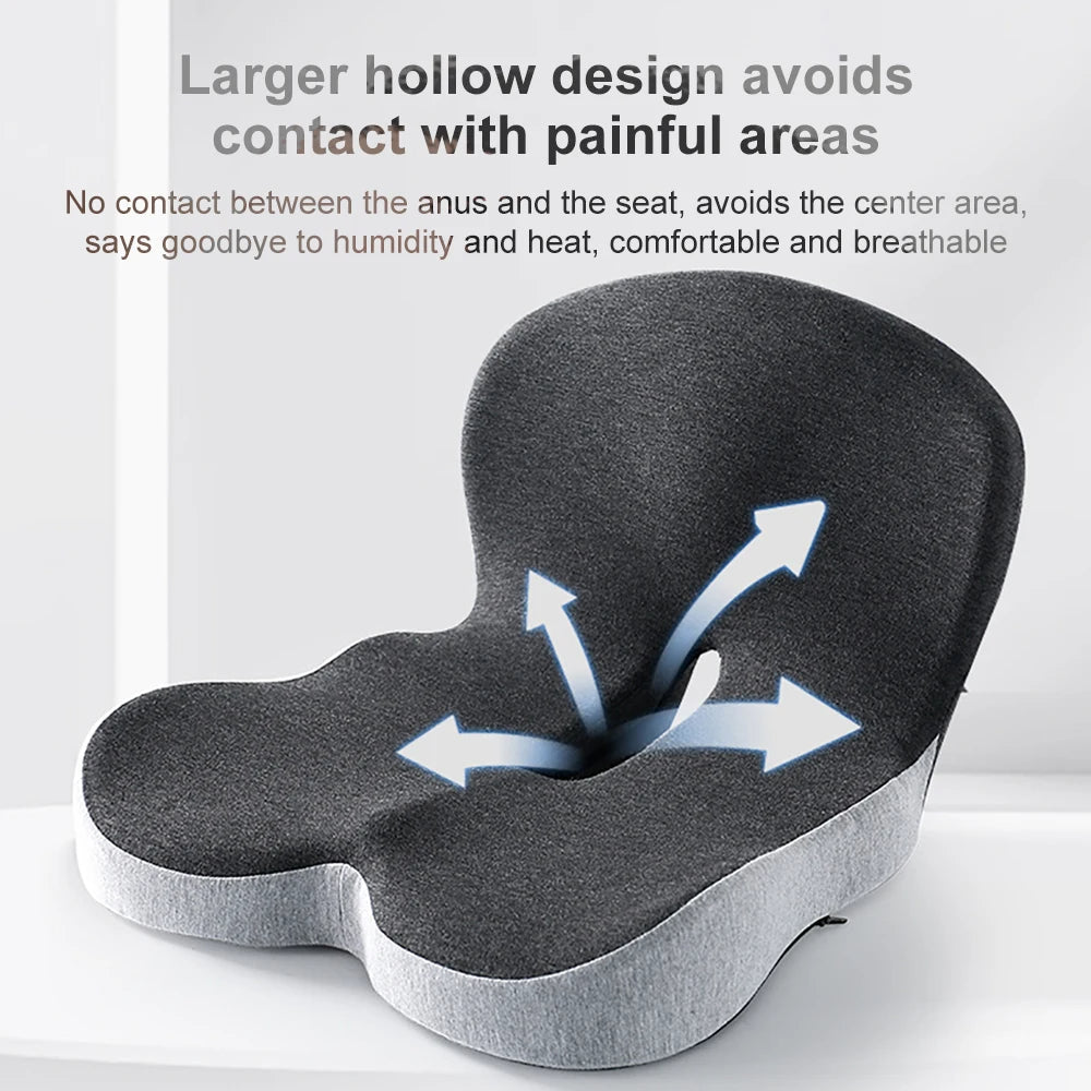 Ergonomic Memory Foam Lumbar Support Seat Cushion