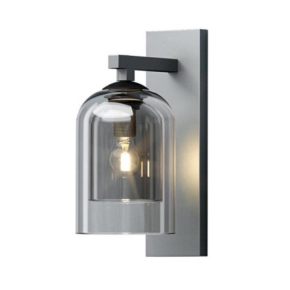 Contemporary Smoked Glass Wall Lamp