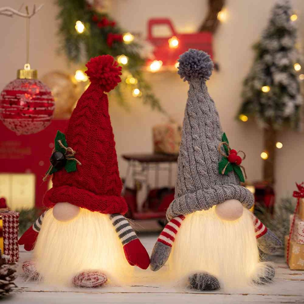 Light-Up Christmas Gnome Doll