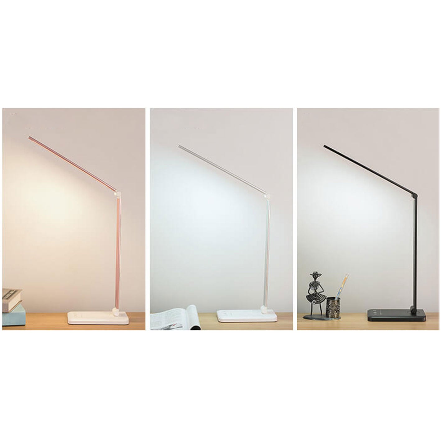 Foldable Dimmable LED Desk Lamp with Adjustable Color Temperature