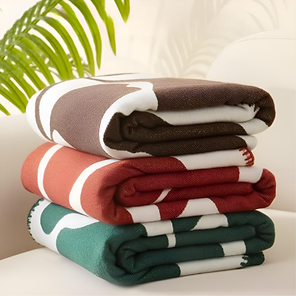 Abstract Pattern Acrylic Throw Blanket