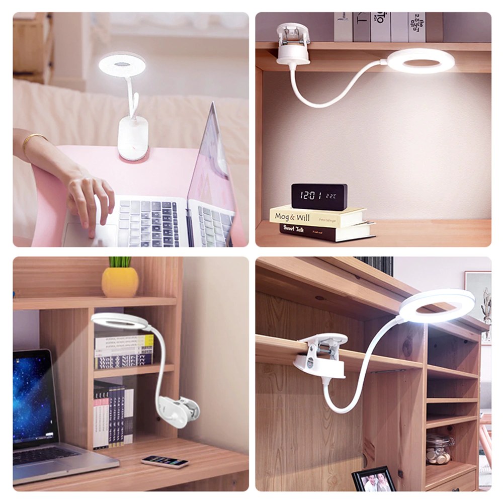 Wireless Clip-On Bedside Lamp with Touch Switch