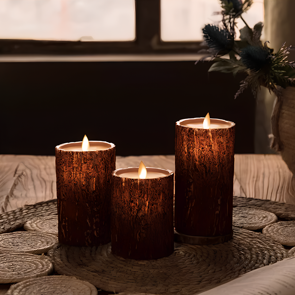 Flameless LED Bubble Block Candles