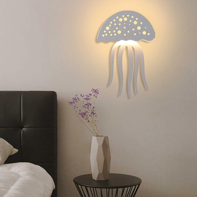 LED Jellyfish Wall Lamp - Unique Nautical Decor