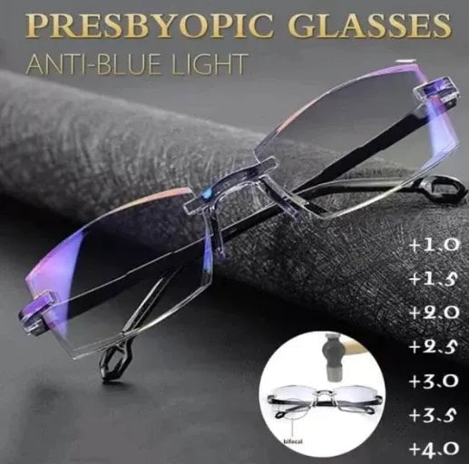 Progressive Reading Glasses with Anti-Blue Light Filter and Lightweight TR90 Frame