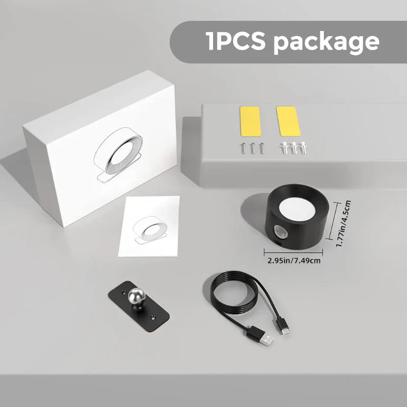 Cordless Rechargeable Magnetic Wall Lamp with 360° Rotation