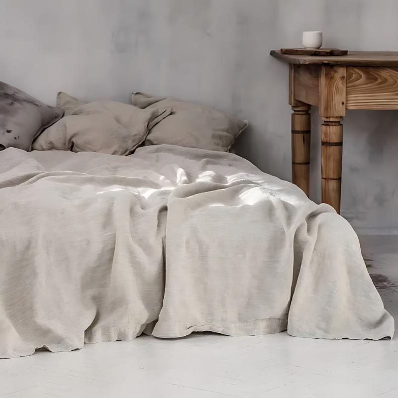 Premium Linen Bed Sheet Set - Breathable, Hypoallergenic, Moisture-Wicking