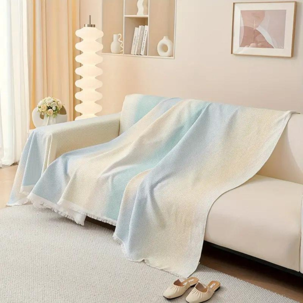 Rainbow Ice Silk Cooling Sofa Cover