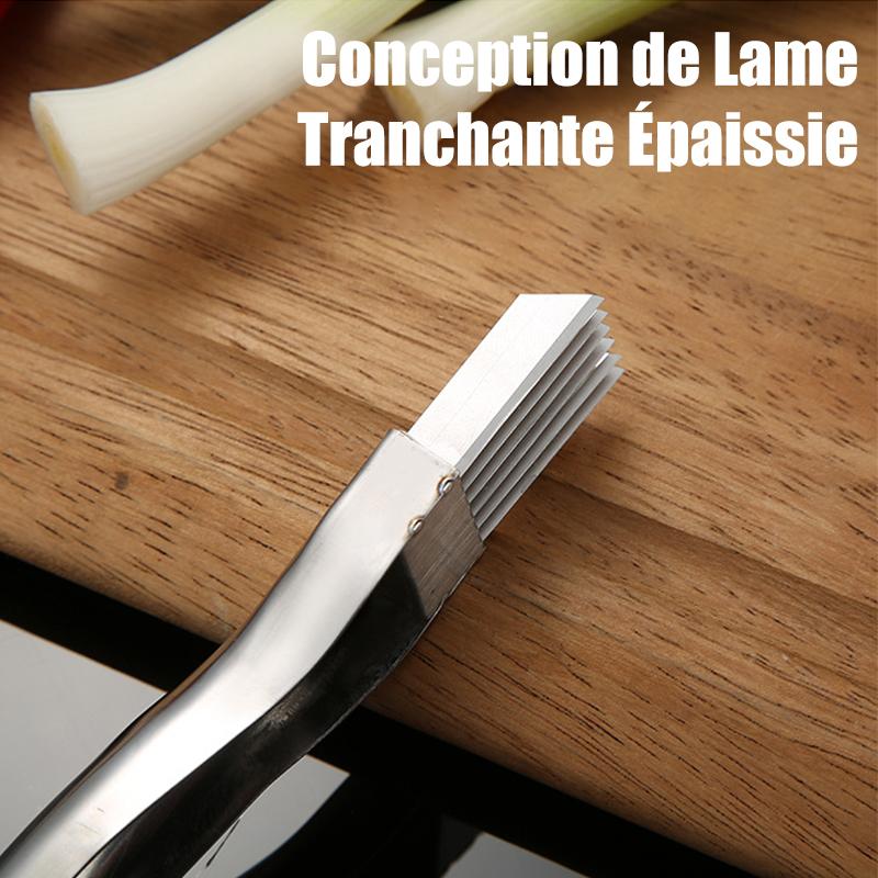 Stainless Steel Green Onion Chopper Knife with Ergonomic Grip