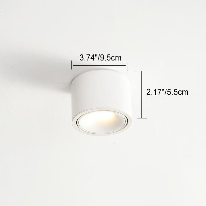 Adjustable Minimalist LED Recessed Ceiling Light in Black or White