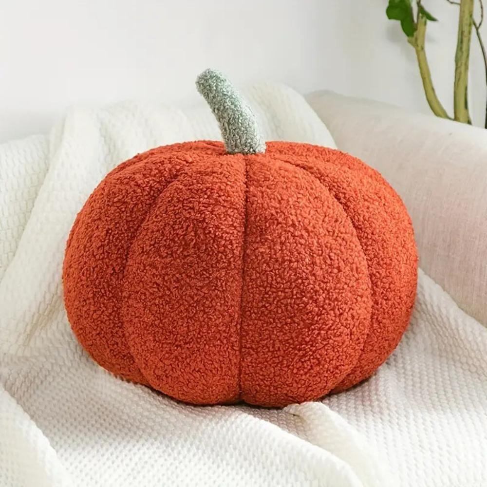 Pumpkin-Shaped Plush Cushions for Autumn Decor