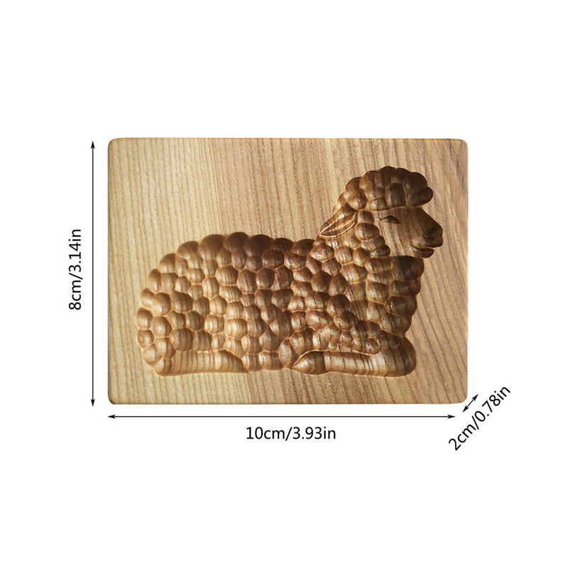 Wooden Cookie Cutter for Gingerbread and Pastries - Non-Stick Beech Wood Design