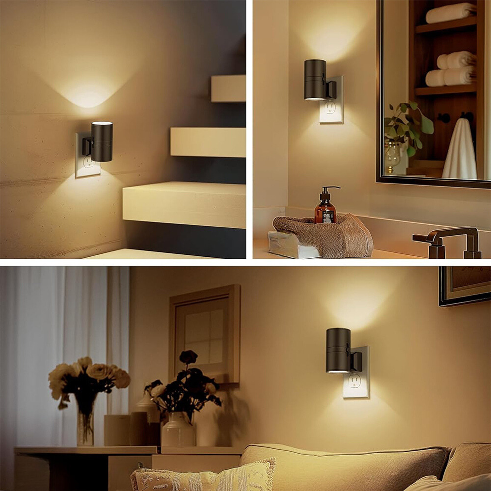 Plug-in Night Light with Adjustable Brightness and Light Sensor