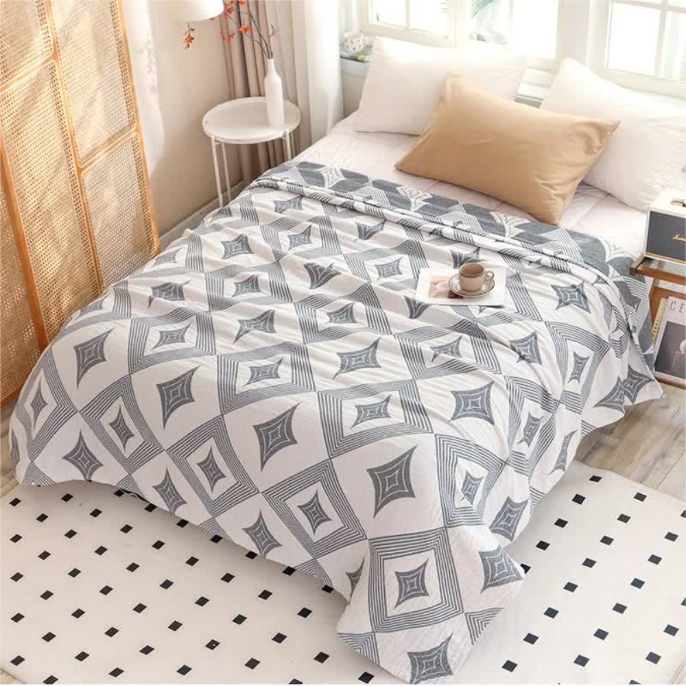 Scandinavian Diamond Geometric Throw Blanket
