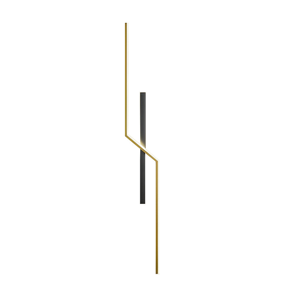 Modern Minimalist LED Wall Lamp in Black and Gold