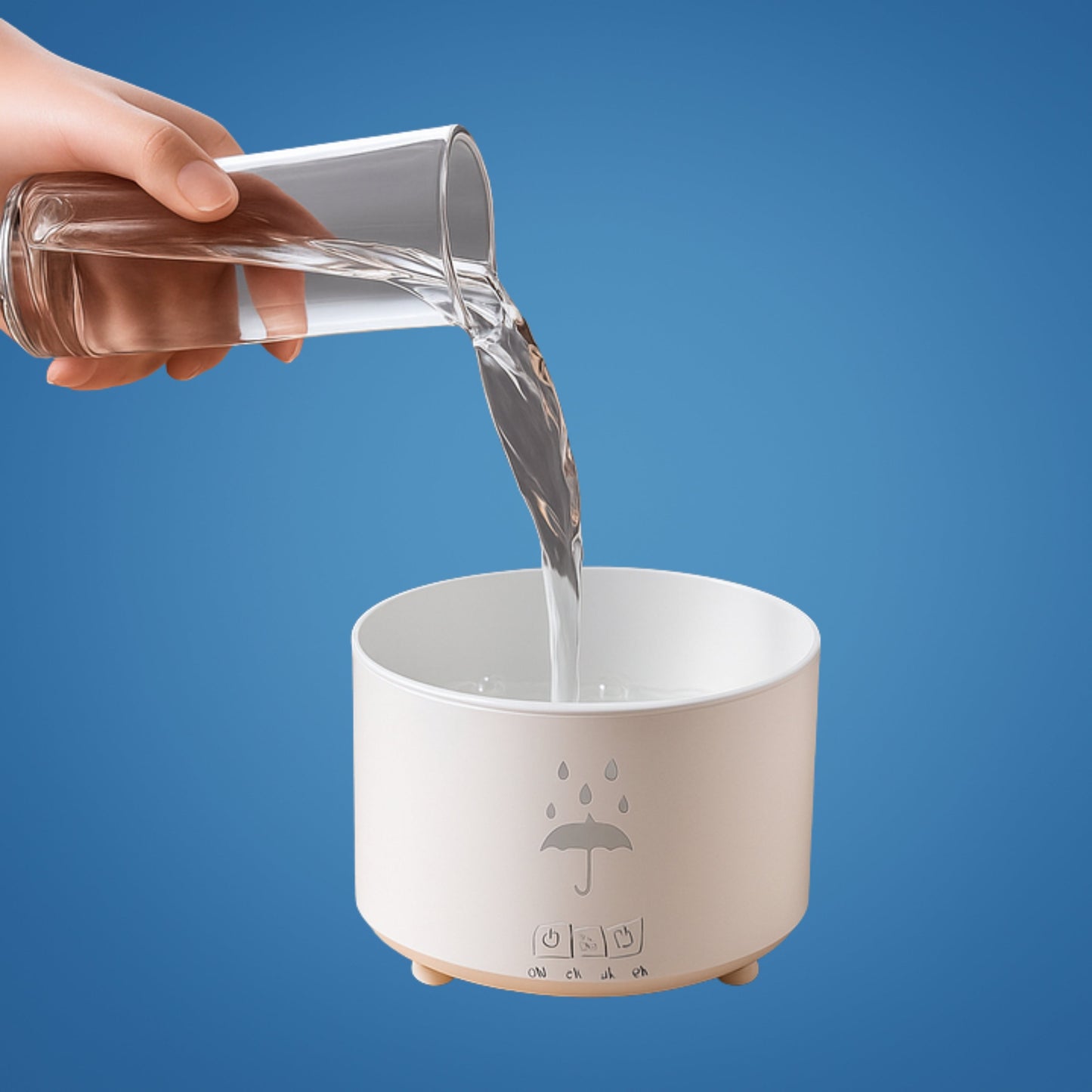 Ultrasonic Aroma Diffuser with Rotating Umbrella Mist and LED Night Light