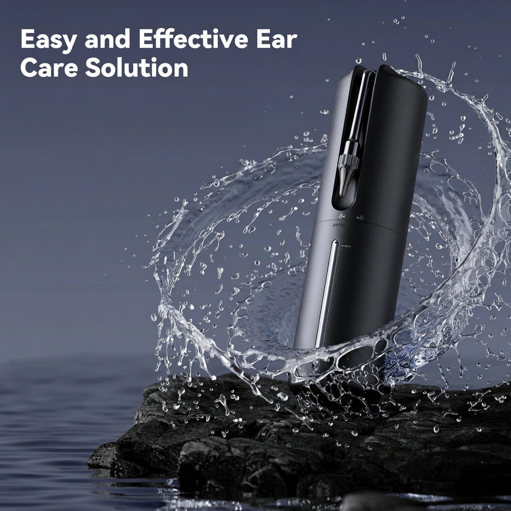 Rechargeable Ear Cleaning System with Triple Jet Stream and Adjustable Pressure