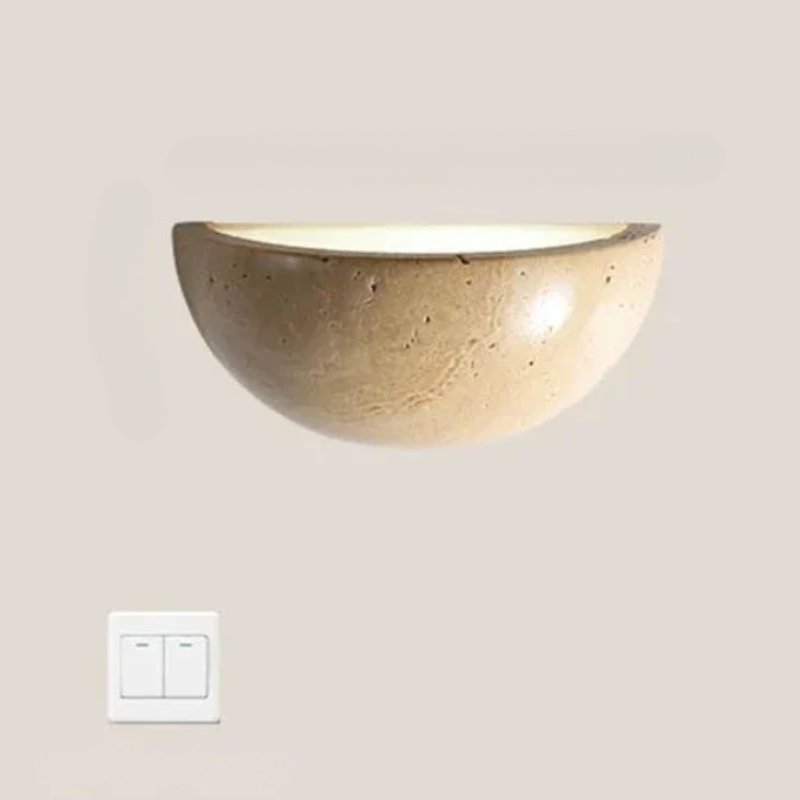 Elegant LED Wall Lamp with Natural Texture Design