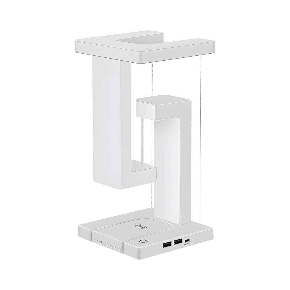 Futuristic Levitating Table Lamp with Qi Charging
