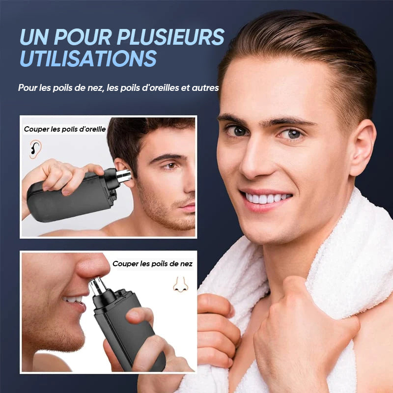 Rechargeable Portable Nose Hair Trimmer with Waterproof Design