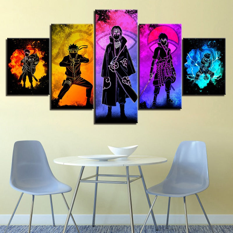 5-Piece Naruto Anime Canvas Wall Art Set