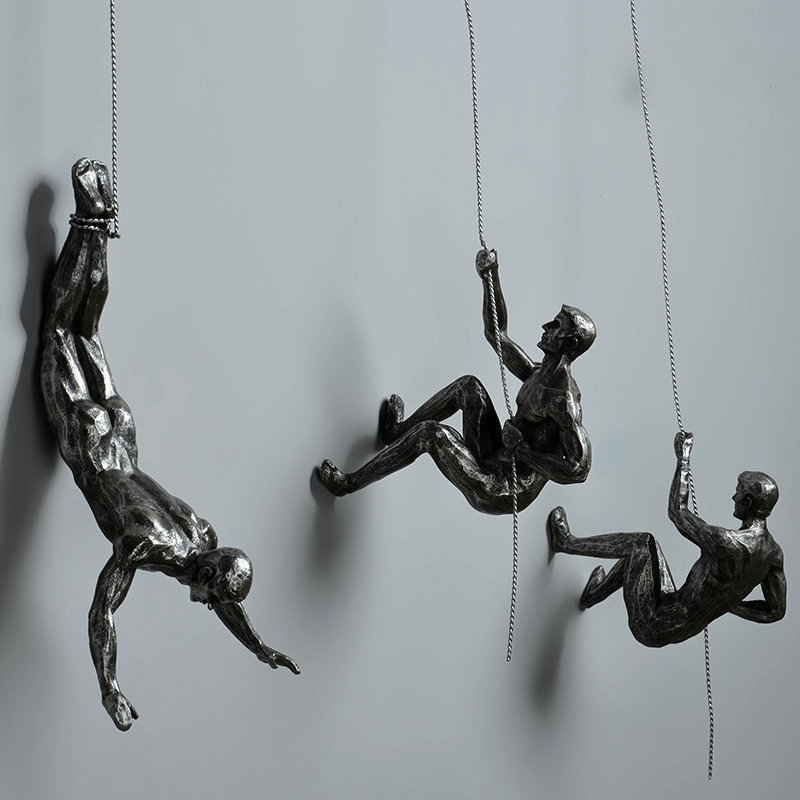 Decorative Climbing Wall Sculptures Set of 3