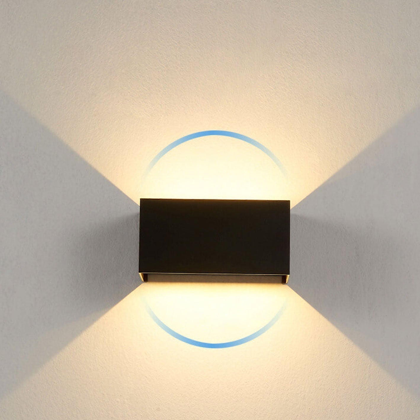 Modern Waterproof Rectangular LED Wall Light for Outdoor Use