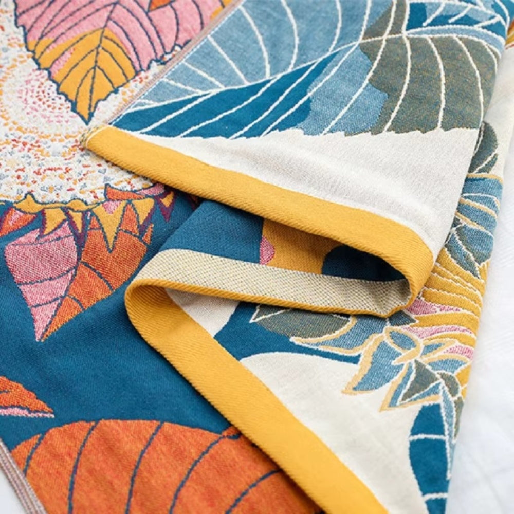 Sunflower Jacquard Cotton Bath Towel
