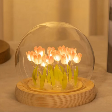 Handmade Tulip LED Night Light Table Lamp