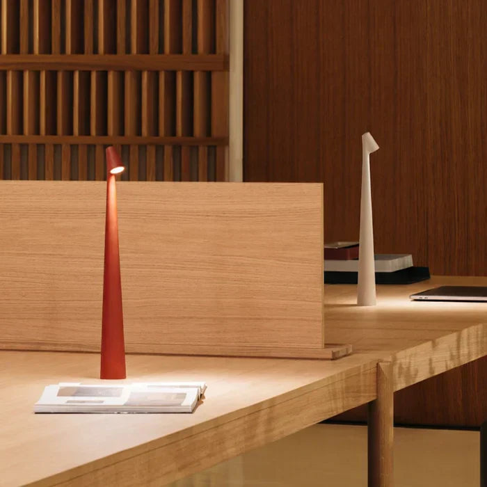 Sculpted Rechargeable Table Lamp with Adjustable Brightness