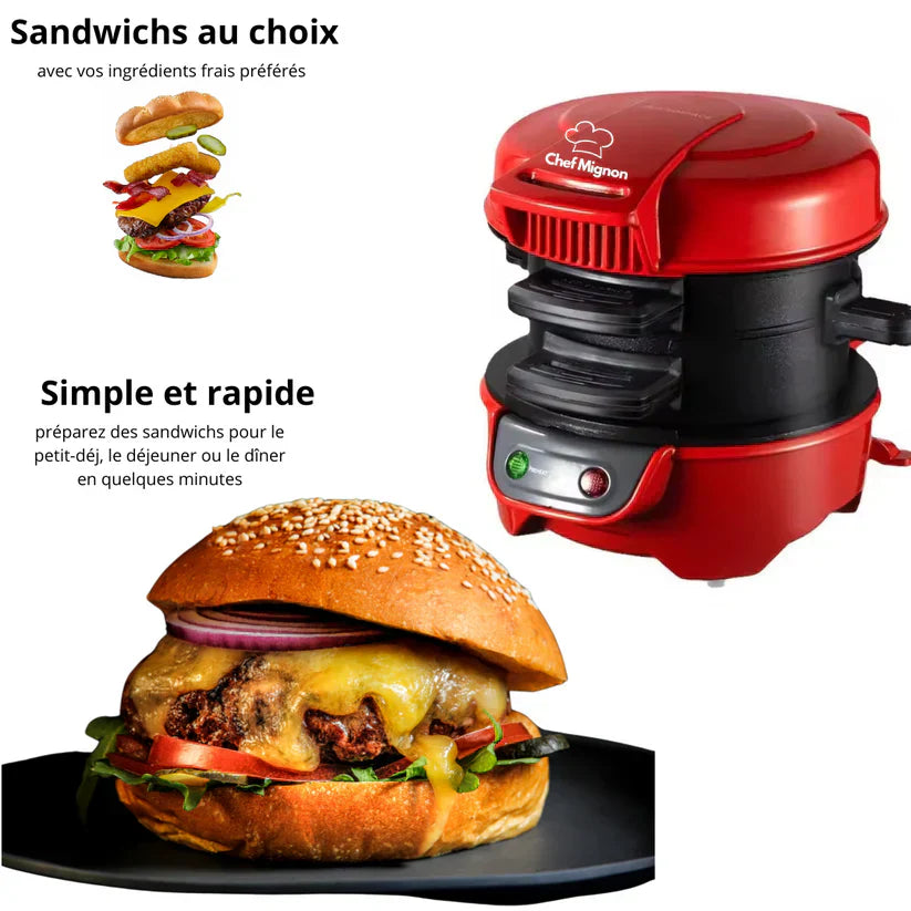 Manual Multifunctional Burger Press with Non-Stick Surface