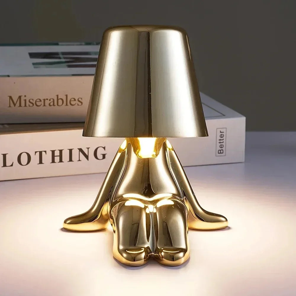 Golden Man Table Lamp - Artistic Industrial Design