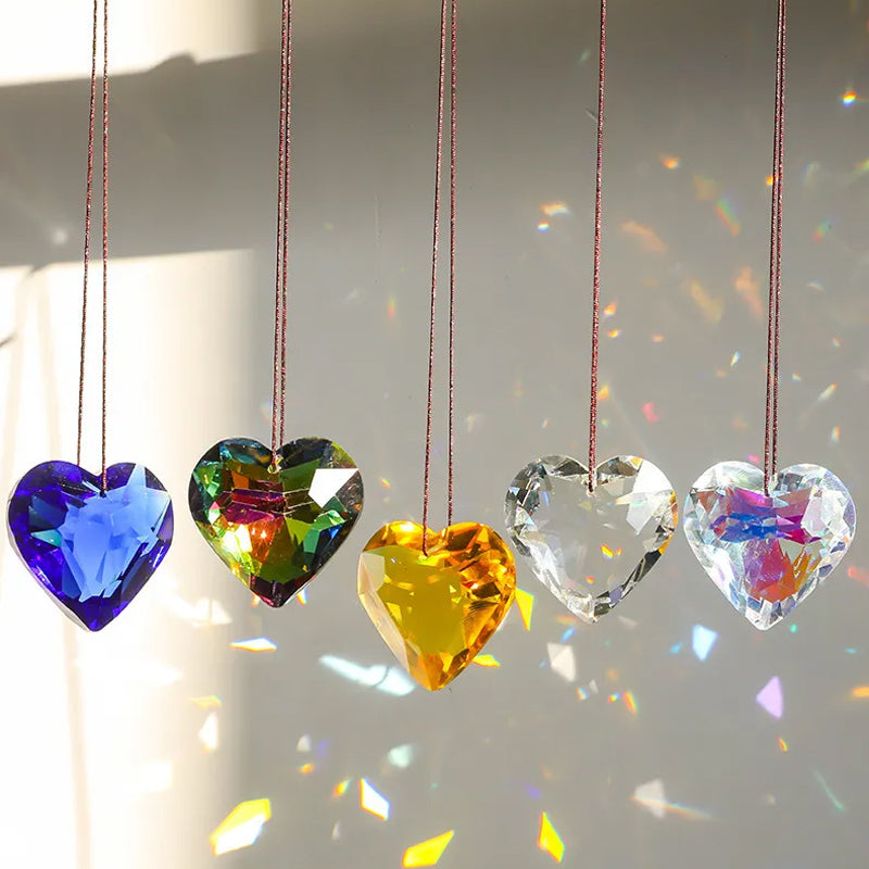Heart-Shaped K9 Crystal Sun Catcher Prism