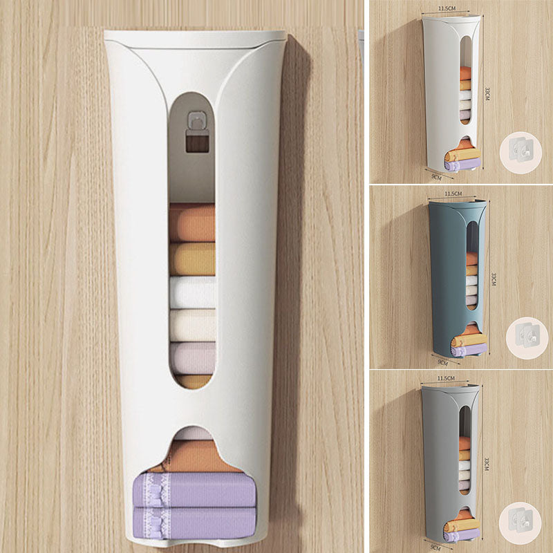 Wall-Mounted Sock and Underwear Storage Box with Mobile Dividers