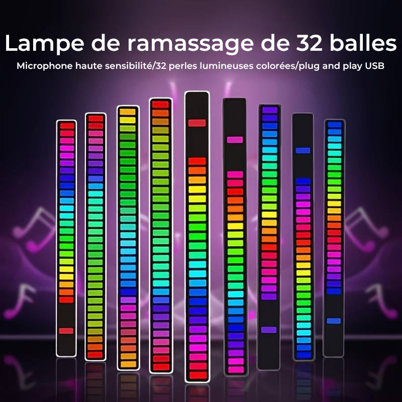 Sound-Activated RGB Light Bar with Adjustable Microphone