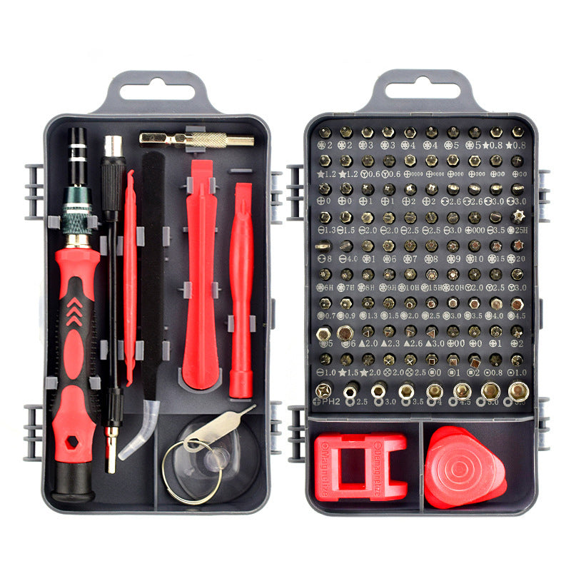 115-in-1 Precision Screwdriver Set with Magnetic Bits and Case