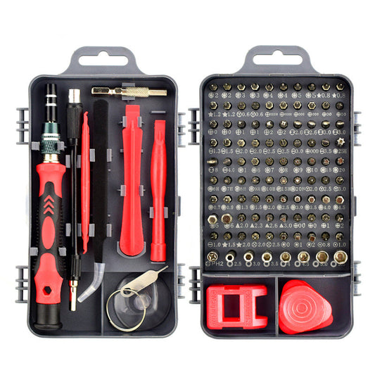115-in-1 Precision Screwdriver Set with Magnetic Bits and Case