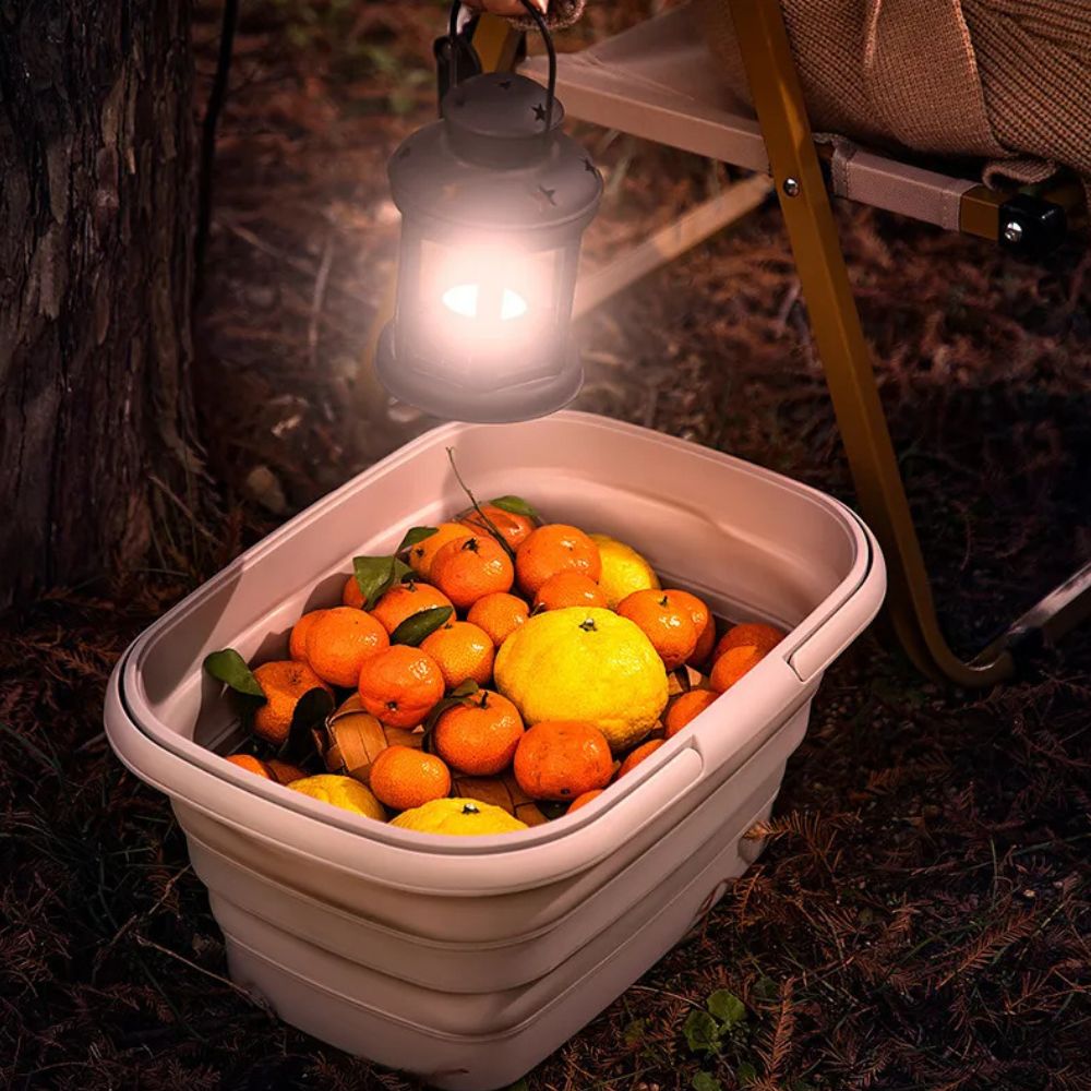 Collapsible Multi-Use Storage Basket for Camping and Home